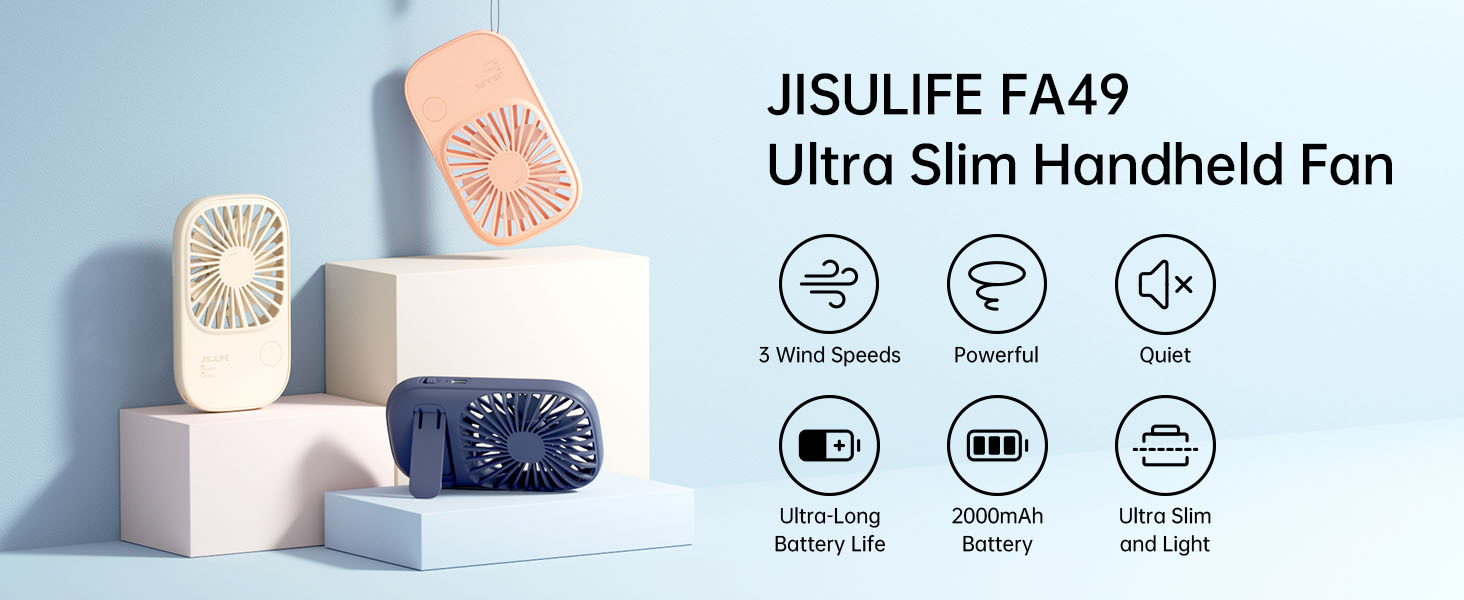 JISULIFE FA49 Handheld Fan